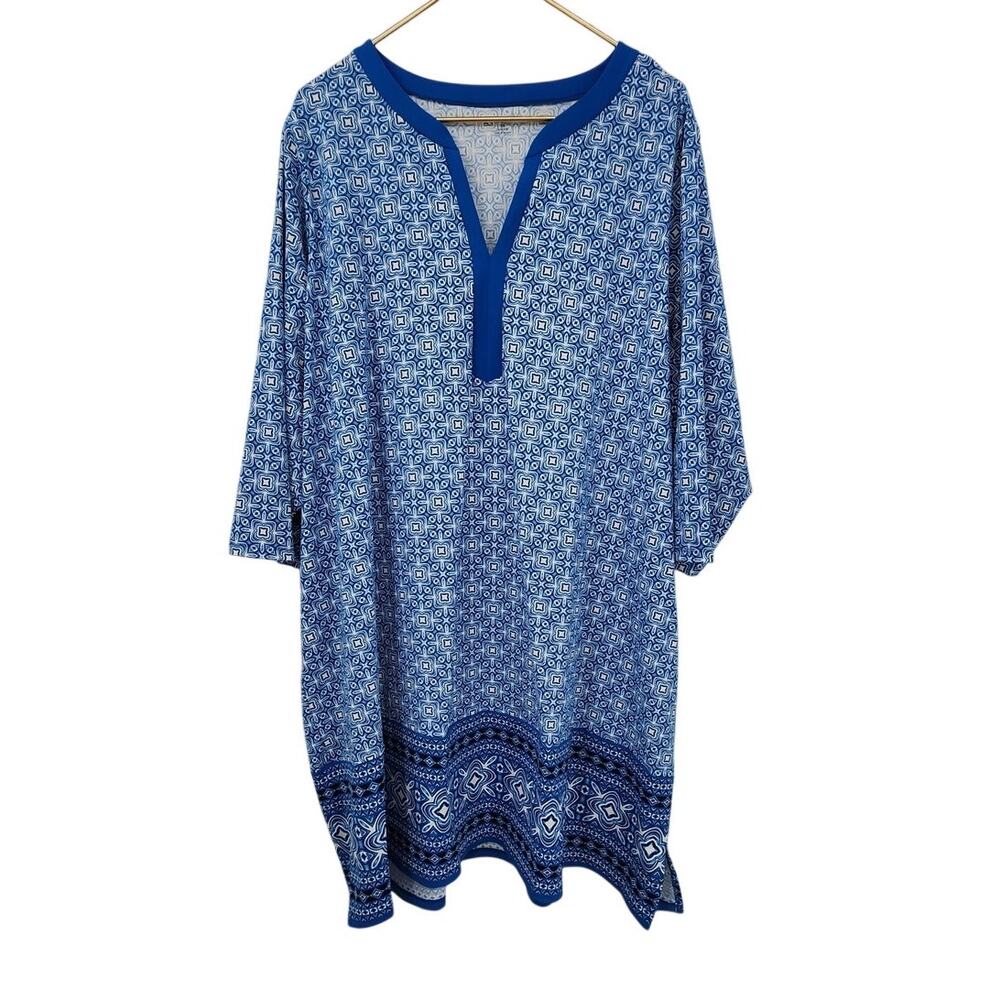 Lands End Plus Size 3X 22- 26 Swim Dress Cover Up Beach UPF